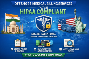 Indian medical transcription company demonstrating HIPAA-compliant processes including encrypted data transfer and access controls