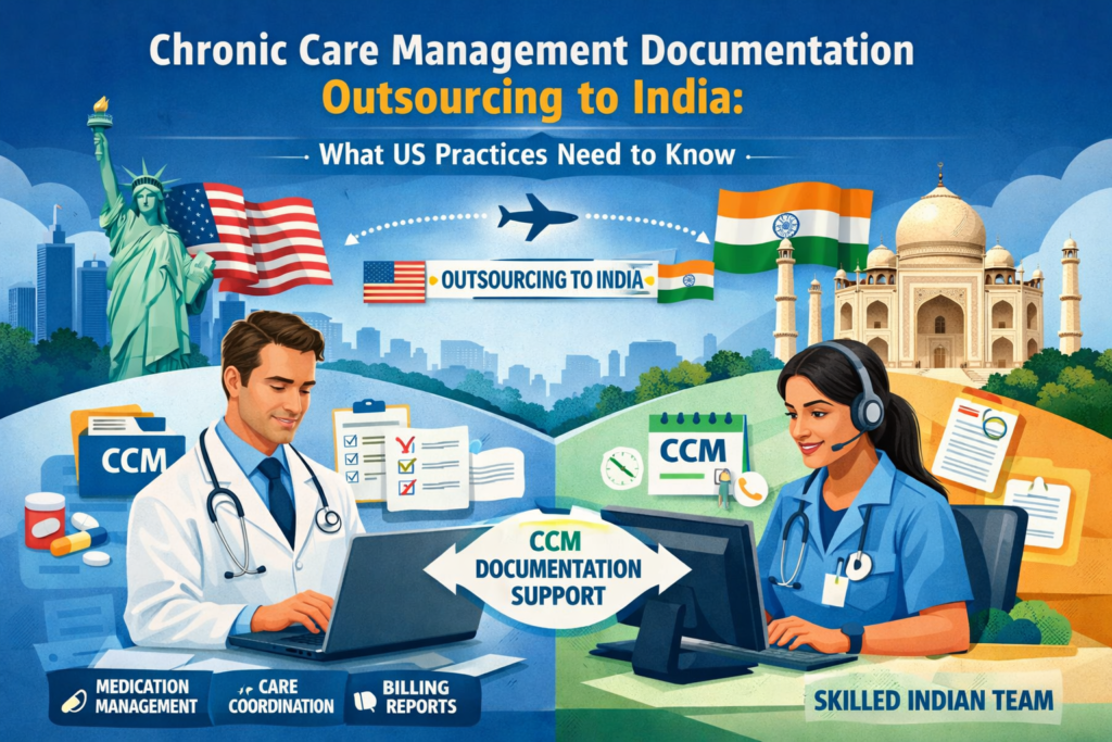 India-based CCM documentation team managing monthly care plan notes and time tracking for US Medicare patients