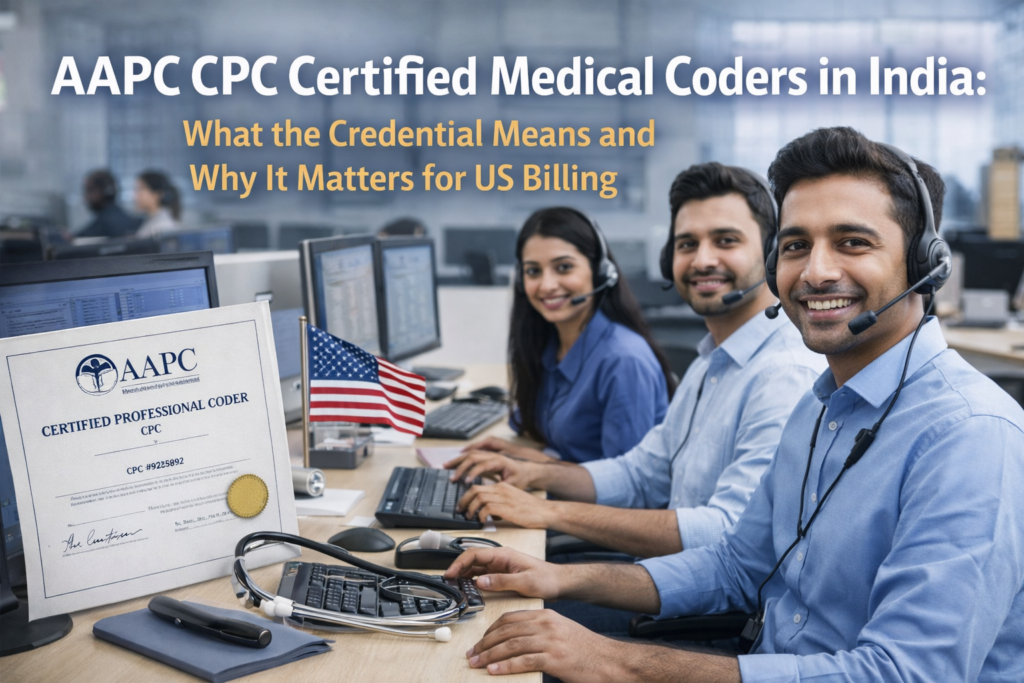 AAPC CPC certified medical coders in India working on US medical billing with certification and compliance focus
