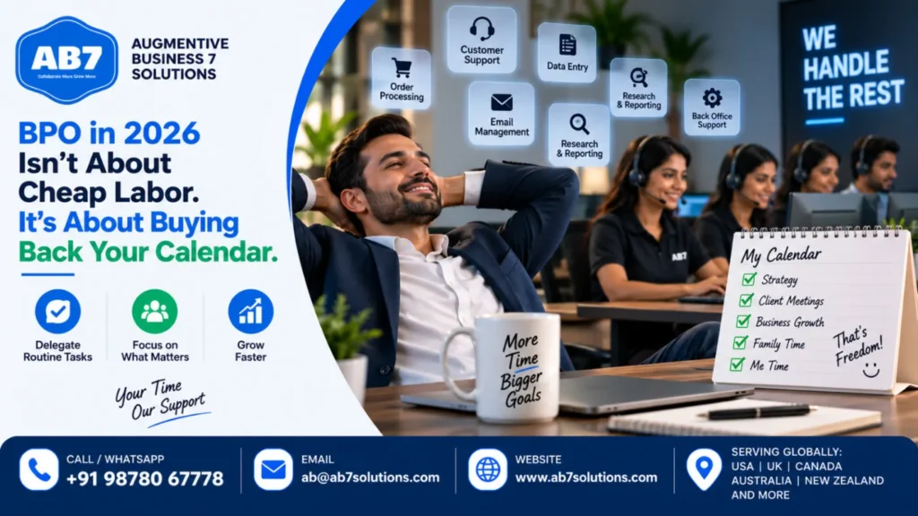 BPO in 2026 Isn’t About Cheap Labor. It’s About Buying Back Your Calendar.