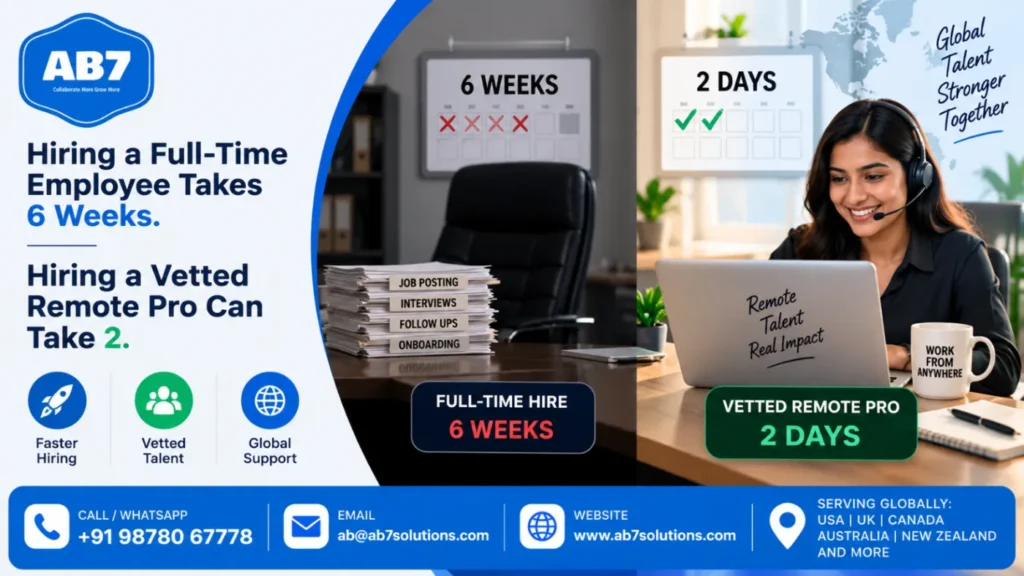 Hiring a Full-Time Employee Takes 6 Weeks. Hiring a Vetted Remote Pro Can Take 2.