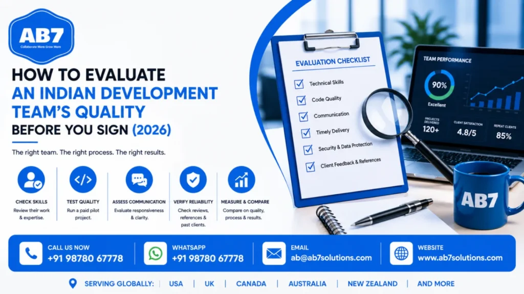 How to evaluate an Indian development team’s quality before you sign (2026)
