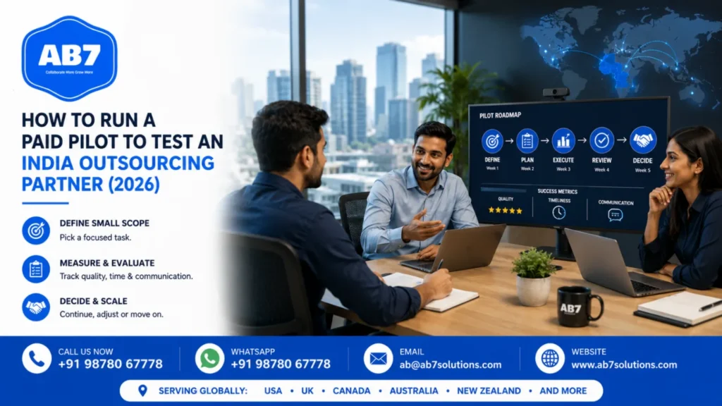How to run a paid pilot to test an India outsourcing partner (2026)