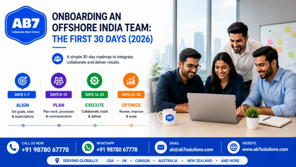 Onboarding an offshore India team: the first 30 days (2026)