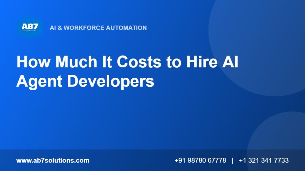 How Much It Costs to Hire AI Agent Developers - AB7 Solutions