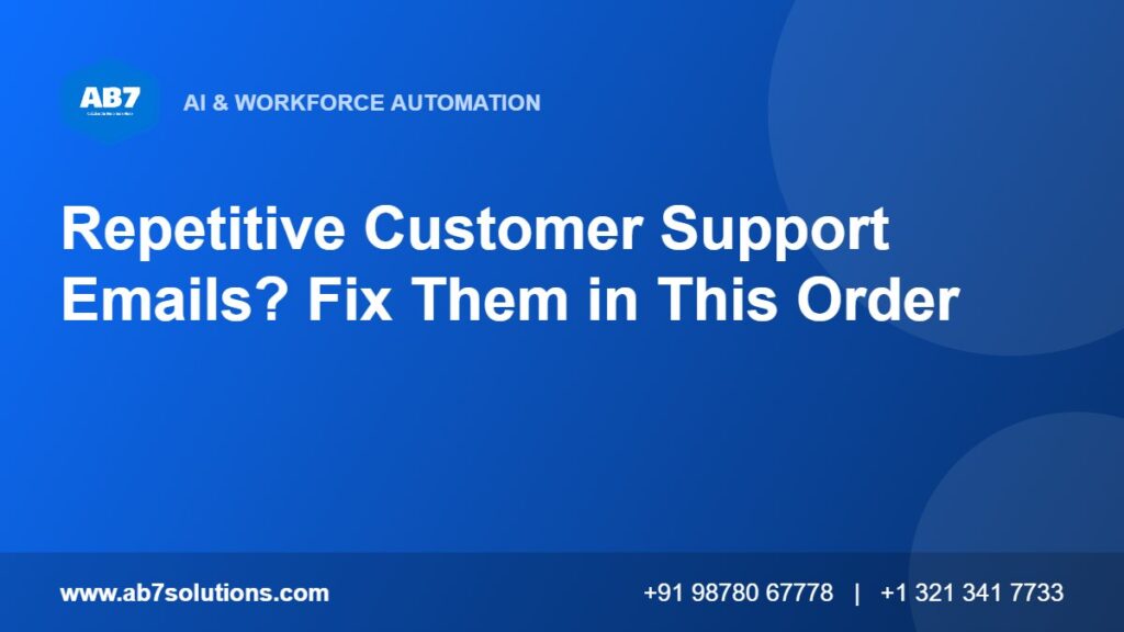 Repetitive Customer Support Emails? Fix Them in This Order - AB7 Solutions